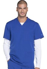 Dickies Dynamix Men Scrubs Top V-Neck DK640, Size: S, Galaxy Blue