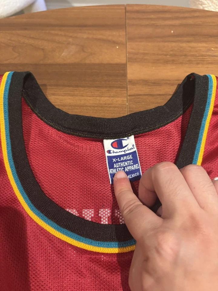Camiseta deportiva rara vintage Champion Jerry Stackhouse Detroit Pistons talla 48 Foto 3 de 4