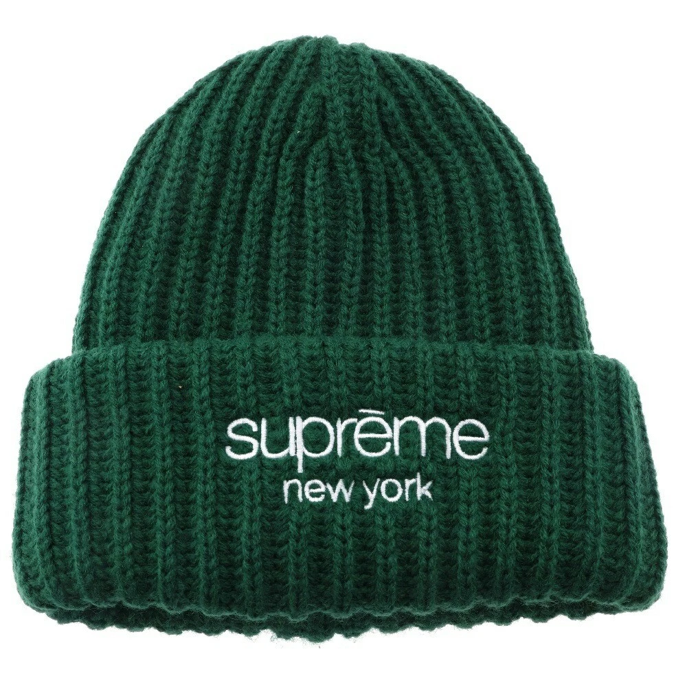 Bonnet côtelé épais logo classique Supreme 24Aw AC571