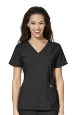 Wink W123 Scrub Top  V-Neck  Mock Wrap  4-Way Stretch  XS-2XL - Clearance