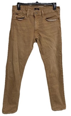 Men's Polo Ralph Lauren Sullivan Slim Jeans Tan Beige Medium Wash Size 34x34