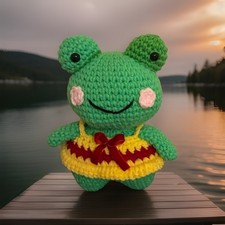 Crochet Amigurumi Frog.