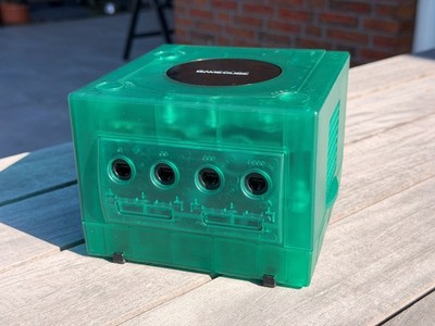 Nintendo GameCube (DOL-001, EUR) | transparenten Gehäuse | Swiss | USB-C | 128GB