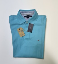 Tommy Hilfiger Ivy Polo Shirt - Mens Size Medium Seasonal Blue Short Sleeve NWT