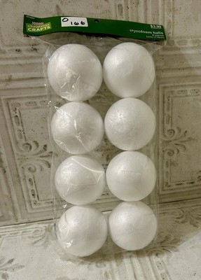 3'' Foam Ball Round White Polystyrene Modelling Sphere Foam Craft - 28 pcs