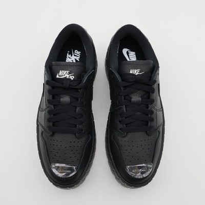 Size 9.5 - Air Jordan 1 Brooklyn Low Metallic Black W for sale
