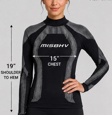MISBHV Long Sleeved Top Jacquard Knit Mock Neck NO SIZE Unisex