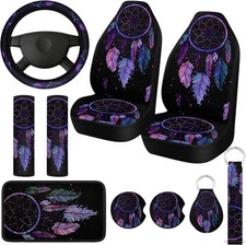 Tallew 10 Pcs Dreamcatcher Design Car Seat Covers Full Set Blackpurple Tallew 10 Pcs Dreamcatcher Design Car Seat Covers Full Set Blackpurple