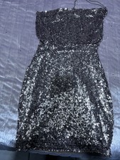 NWT  Sequin Dress for Women,Sparkly ROSE GOLD  Mini Large