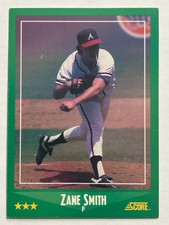 1988 Score 410 Zane Smith Atlanta Braves
