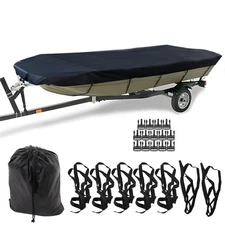 12/14/16/18ft Jon Boat Cover Heavy Duty For Jon Boats Protection 210D Waterproof
