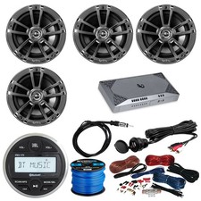JBL Bluetooth Marine Receiver, 4x 6.5" 225W Speakers, Amp W/Kit, Accessories