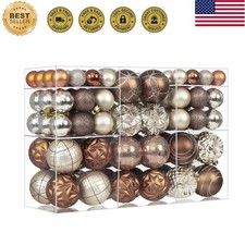 100ct Christmas Ornaments Set, Shatterproof Luxury Christmas Tree Ornaments D...