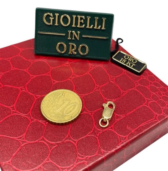 Chiusura A Levetta Fatta A Mano In Oro Massiccio 14 Carati - Foto 5