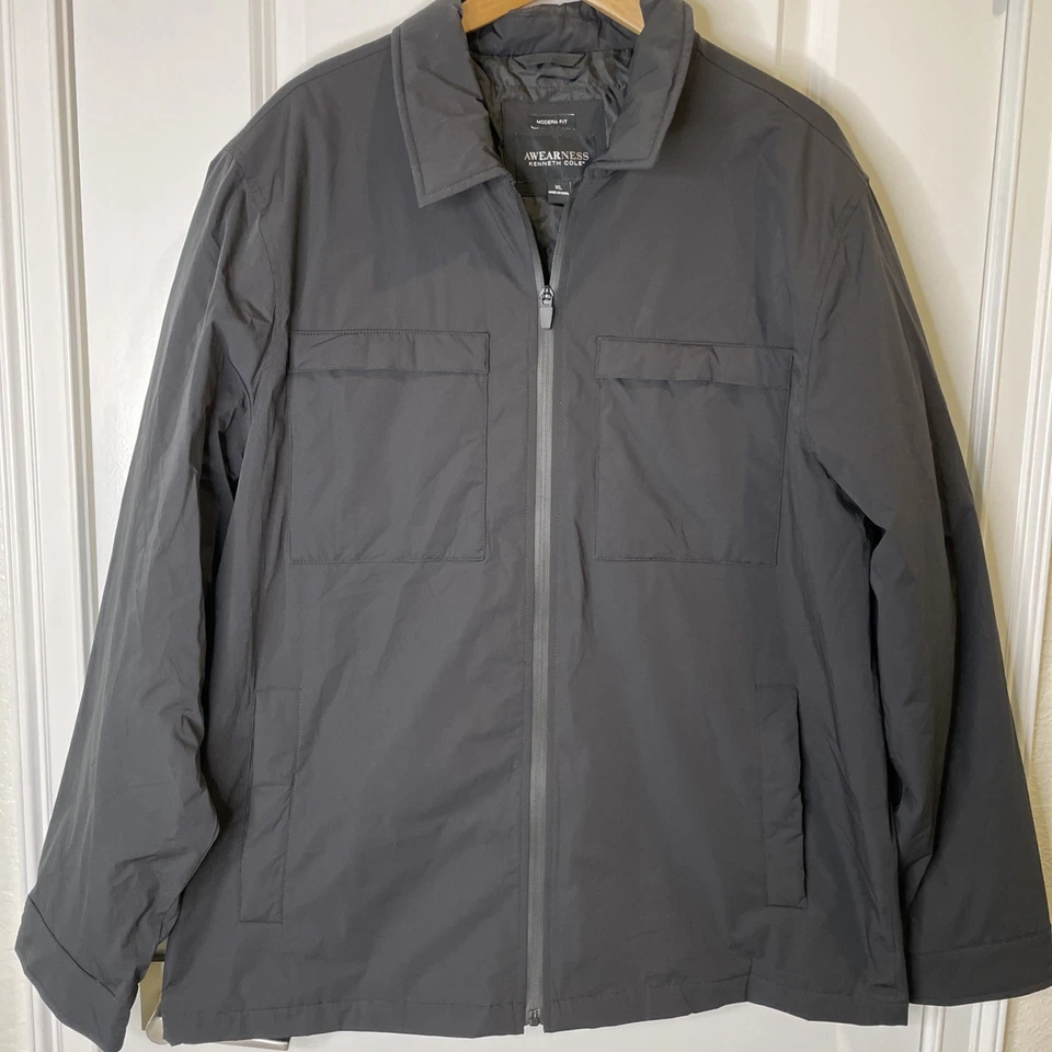 Chaqueta de ajuste moderno Awearness Kenneth Cole | Chaquetas camiseras | Para hombre Negro-XL Foto 2 de 4