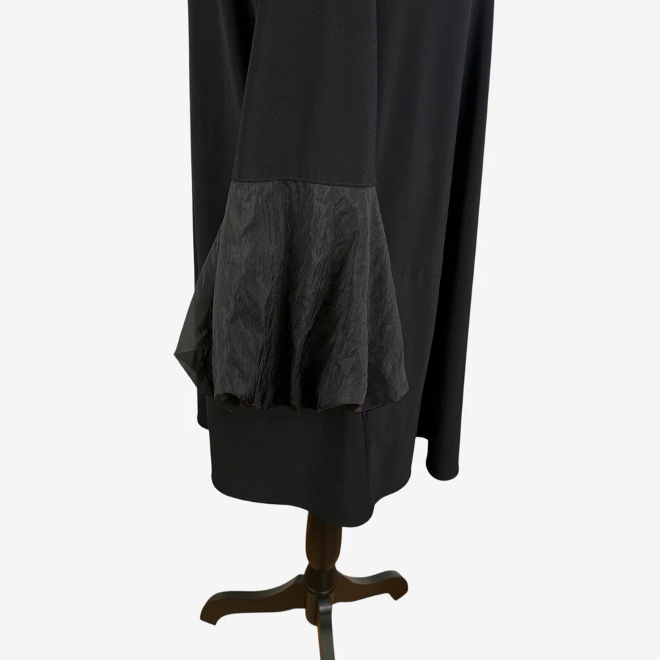 Top túnica acampanada manga abullonada negra Joseph Ribkoff talla 14 estilo EE. UU. Nº 2333117 Foto 3 de 4