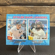 Topps 2025 Stolen Base Leaders Sparkle Parallel #4 Caballero Cruz Yankees Pirat…