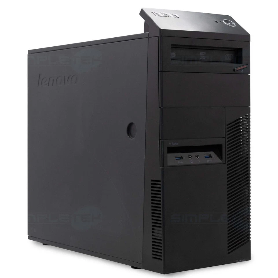 LENOVO M93P i3 WINDOWS 10 PRO 4GB 120GB COMPUTER FISSO DESKTOP PC TOWER RS232 - Imagen 2 de 4