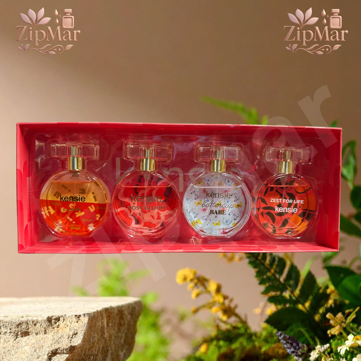 香水(女性用) piumbeauty SETBOX Mini Gift Set Kensie Eau de Parfum 4x0.68 oz So Pretty Rosy Bloom