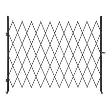 VEVOR Single Folding Security Gate Lockable Scissor Gate 94.49 x 86.81 in WxH