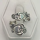 STUNNING .925 Vintage Sterling Silver Estate Hug Heart Ring Size 8.25