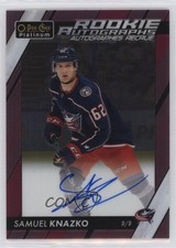 2023-24 O-Pee-Chee Platinum Rookie Matte Pink Samuel Knazko #R-SK Auto 0kr0