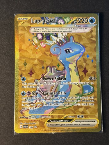 Lapras ex 164 Sv: Scarlet & Violet Black Star Promo Pokemon TCG NM Gold SEALED