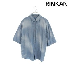 Acnestudios FN-MN-SHIR000855 BB0617 Back Logo Denim Short Sleeve Shirt Mens Used