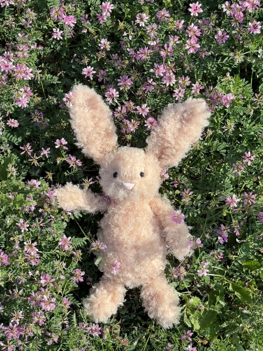 Luxe Bashful Curly Bunny NWT 12 in Jelly Cat Ultra-Soft Plush Toy