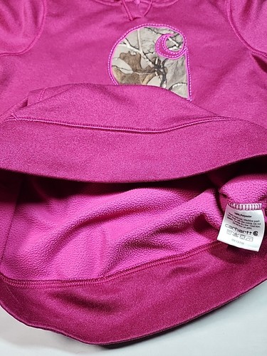 Carhartt Hoodie Sweatshirt Youth Girls 8 Small Pink Pullover Hooded Sweater - Picture 11 of 18