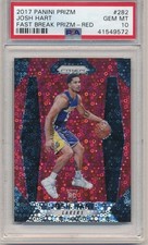 JOSH HART 2017/18 PANINI PRIZM RC FAST BREAK RED PRIZMS SP #/125 PSA 10 GEM MINT