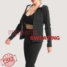Sauna Jacket Top Sweat Suit Workout Exercise Weight Loss Women