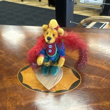 DEB CANHAM "KIKI" 3" LITTLE GEM BEAR WITH FEATHER OUTFIT