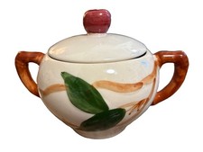 Franciscan Apple Pattern Sugar Bowl with Lid Vintage Made In USA