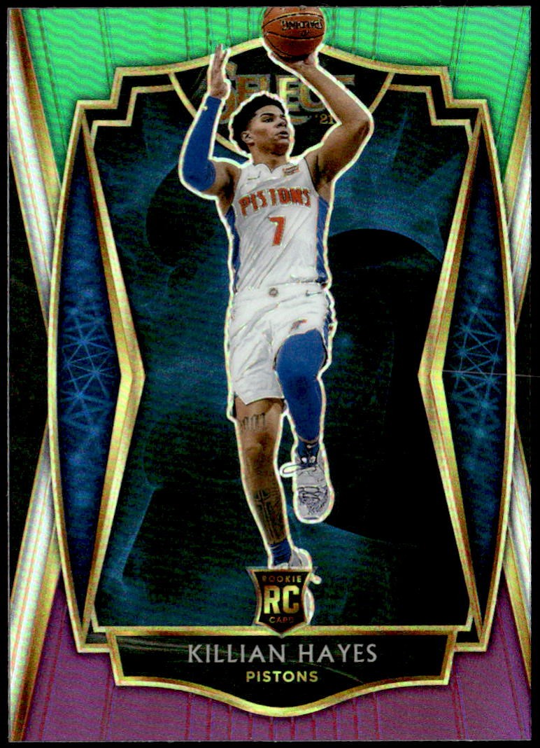 2020-21 Panini Select #181 Killian Hayes Green White Purple Rookie E1