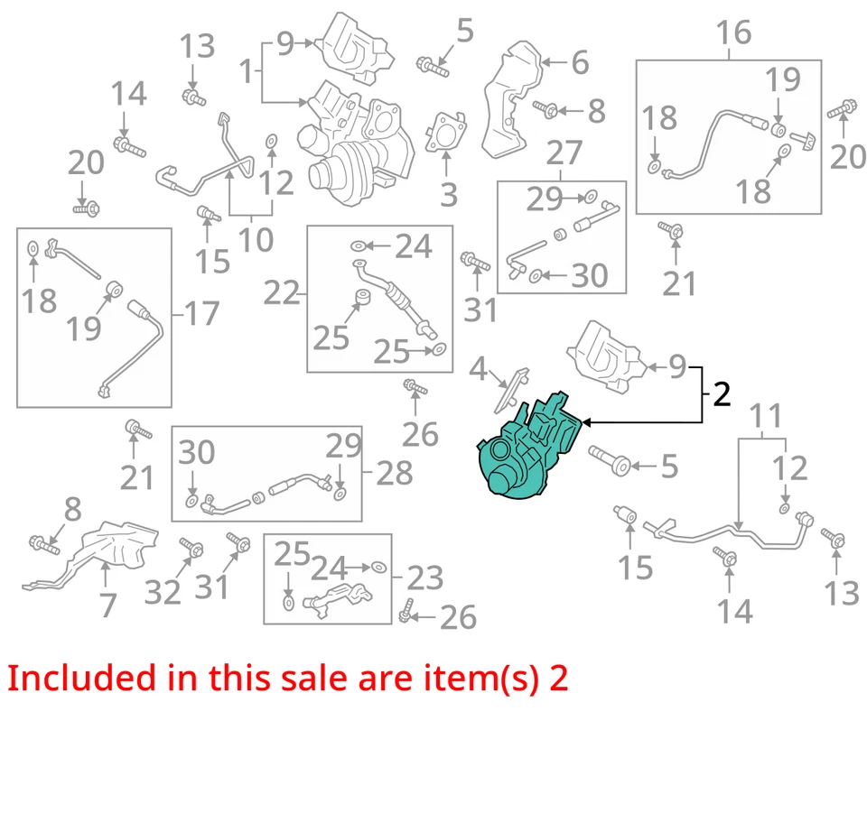 2019 Ford F150 Turbo Turbocharger OEM 95K Miles - LKQ430818493 - Image 4 of 4