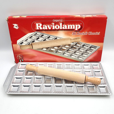 Imperia Raviolamp 36 Ravioli Classici Pasta Mold Rolling Pin New in Box