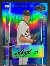 2003 Certified Materials Baseball Mirror Blue Adam Loewen AUTO ORIOLES 06/50
