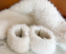 3-Piece Detachable Faux Fur Collar & Wrist Cu...