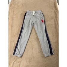 Polo Ralph Lauren Jogger Sweatpants kids size S 8 Red Big Pony Logo EUC