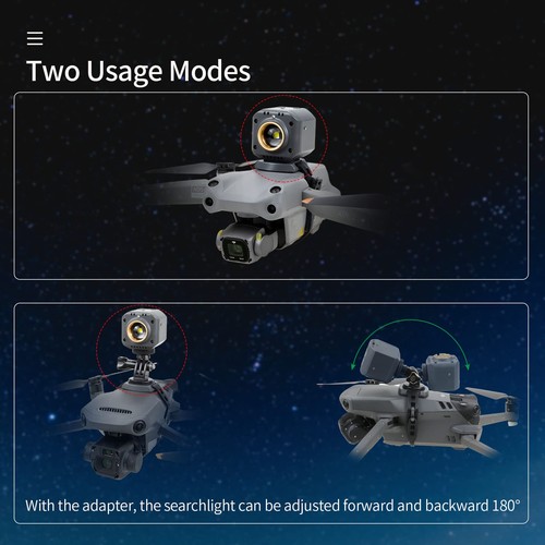 Drone Night Flight Lights for DJI Air 3S/3/2S,Mavic Air 2,Mavic 3/Classic/Cin... - Picture 4 of 8