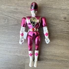 Bandai Vintage 1995 Power Rangers Pink Metallic Ranger Action Figure Pink/White