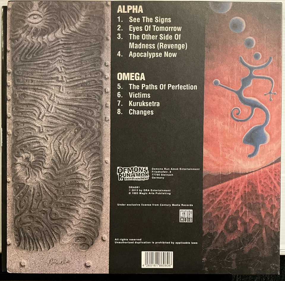 Cro-Mags – Alpha Omega LP 2013 Demons Run Amok – DRA 080 [Germany] [Red] EX/EX - Image 3 of 4