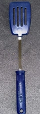 Ekco Blue Nylon & Stainless Steel Spatula - 4 slots - 12" - 400 degree - VTG