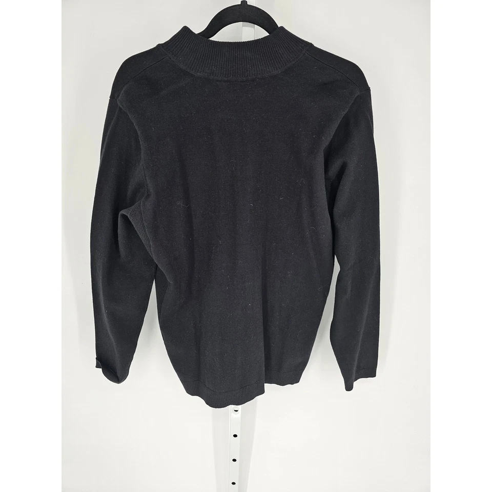 Chico's Zenergy Golf Black Beaded Embellished Full-Zip Knit Jacket Size 3 - Image 4 of 4