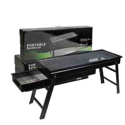 BBQ Grill Tragbar Klappbar Holzkohlegrill Garten Picknick Camping Stahlofen