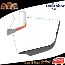 Black Door Mirror Arm Cover For 2018 19 2020 2023  Freightliner Cascadia RH Side