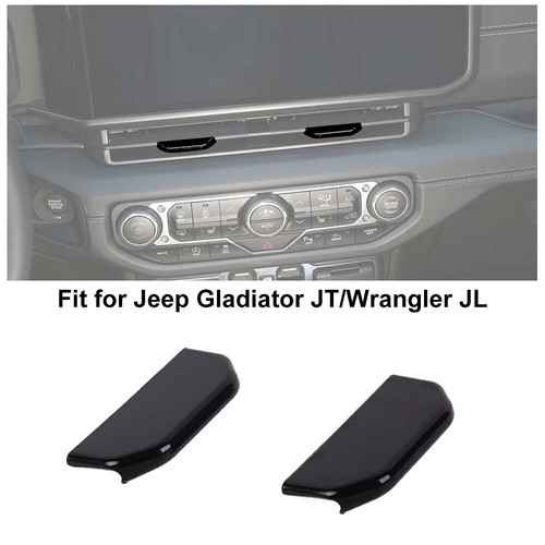Gloss Black Air Vent Adjust Louvers Button Cover Bezels For Wrangler Jl Jt 2024+ - Picture 3 of 12