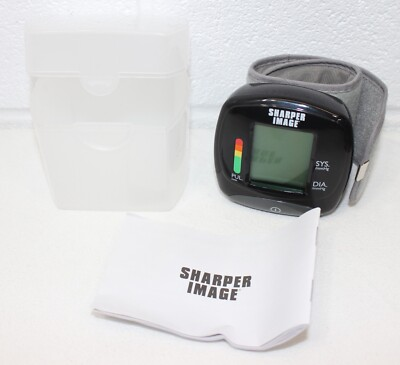 #ad Sharper Image Automatic Digital Arm Blood Pressure Monitor CLEAN WORKS w case $16.22