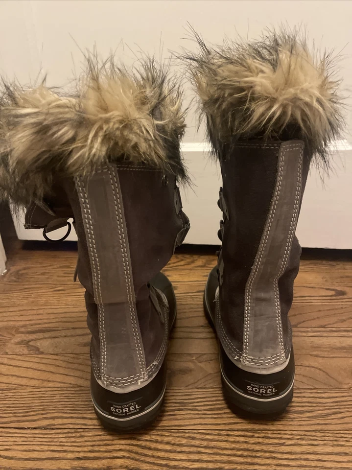 Sorel Joan of Arctic Snow Gray Waterproof Leather Women's Boots SZ 8.5 - Image 2 of 4